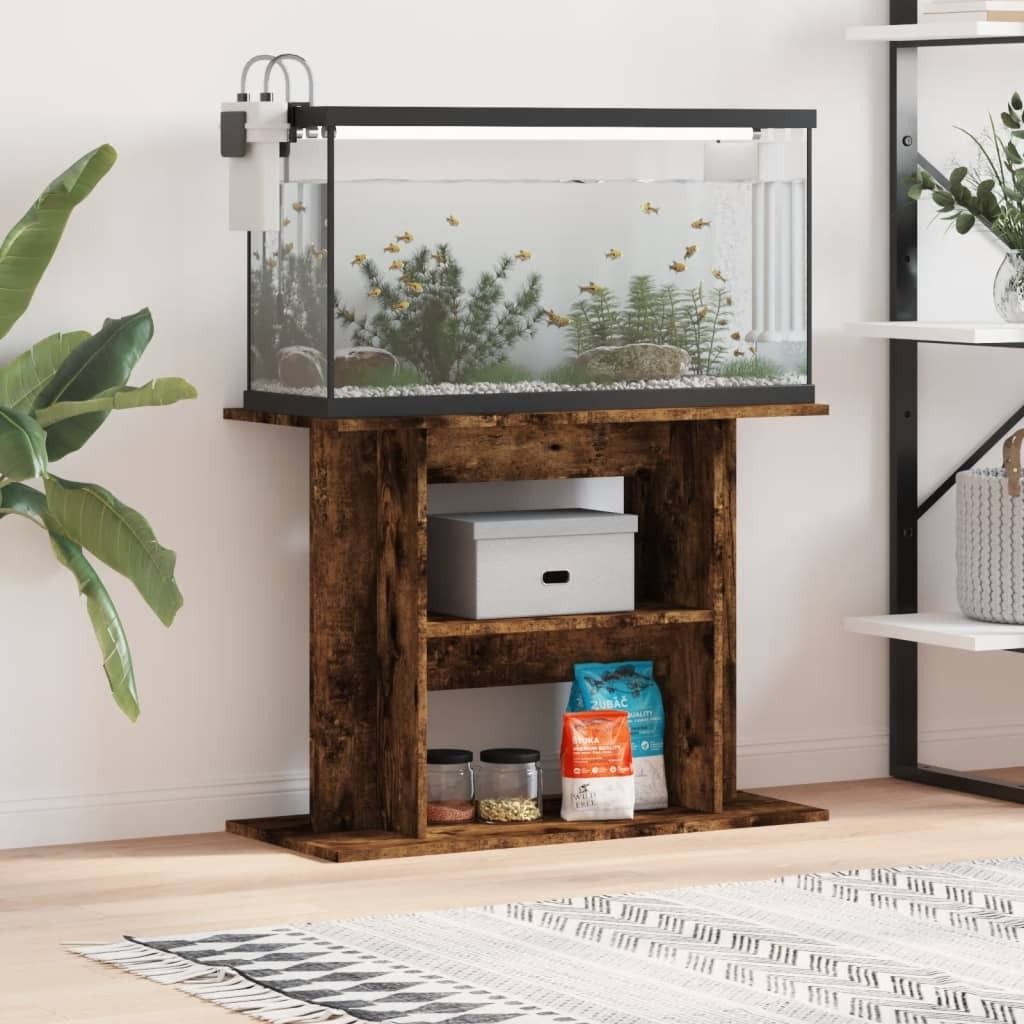 vidaXL Stojak pod akwarium dąb wędzony 80x35x60 cm materiał Zdjęcie produktu 10