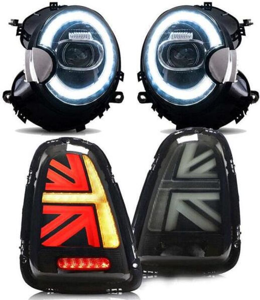 VOLL LED-Scheinwerfer & Rückleuchten passend für Mini Cooper R55 R56 R57 R58 R59 2007-13