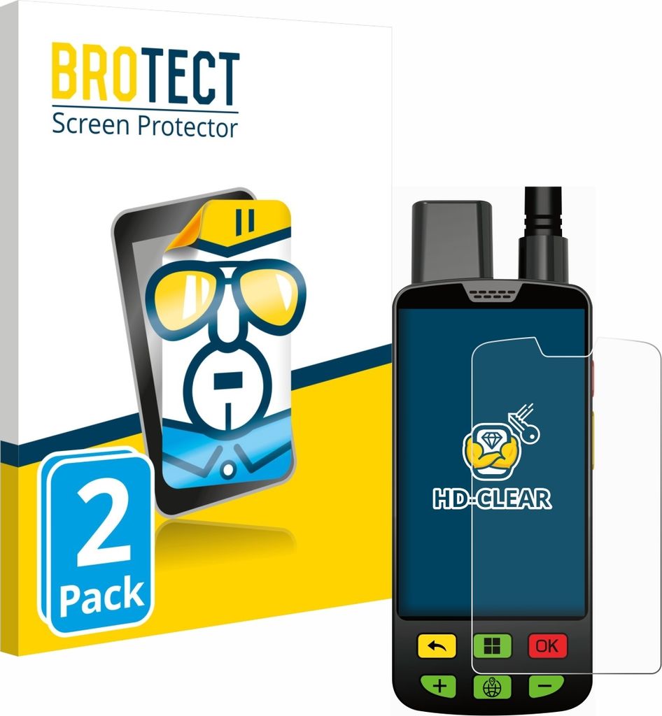 2x Für Aduro Locit GPS Schutzfolie BROTECT Displayschutz Display Schutz Folie Klar Transparent