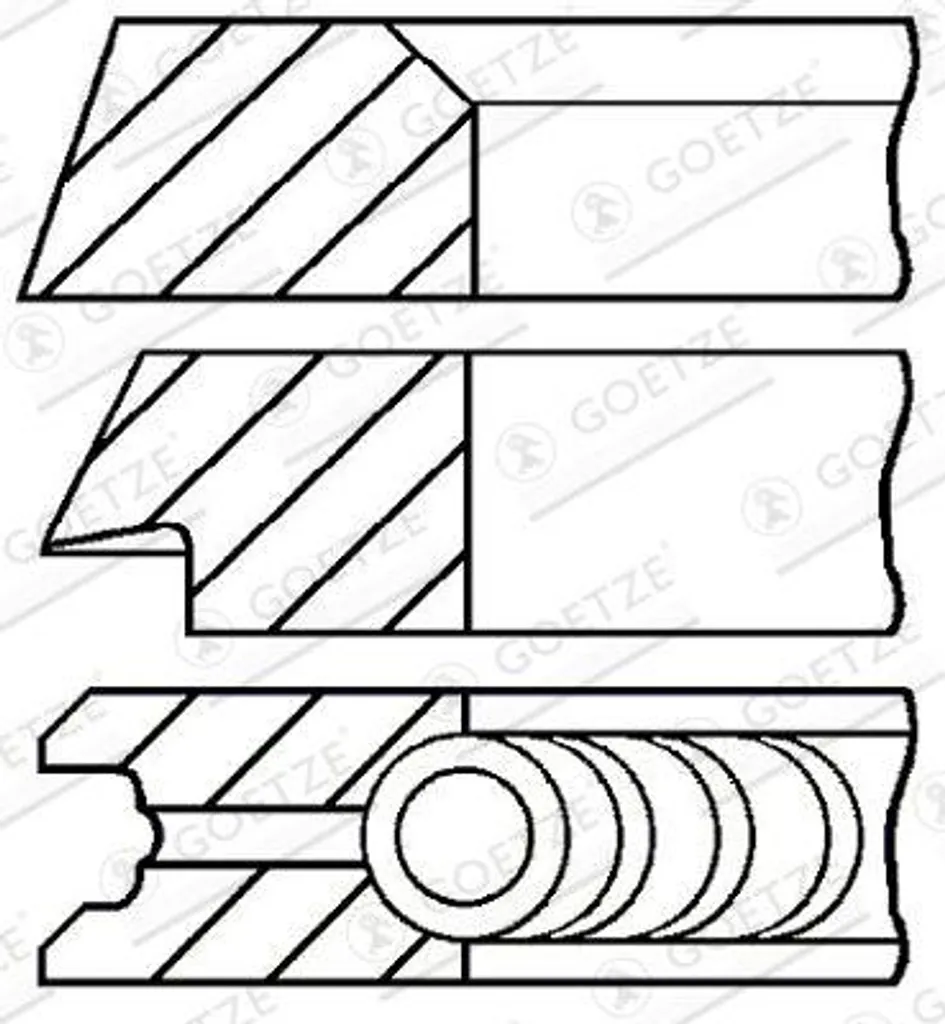 Segments de Piston OE 91110395600 Fiabilité Maximale pour Clio et S70