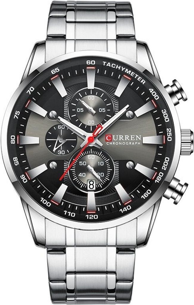 Orologio CURREN Nash Argento/Nero - Eleganza e Stile per Immagine del prodotto 