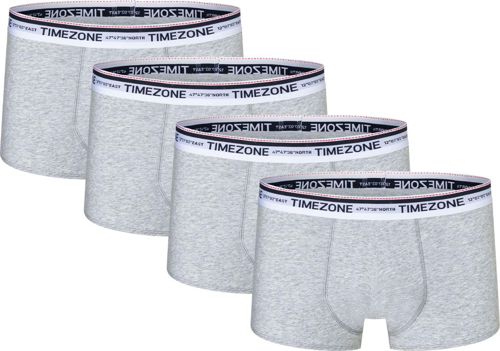Timezone Boxershorts 4er Set mit elastischem Bund für Herren Größe: L