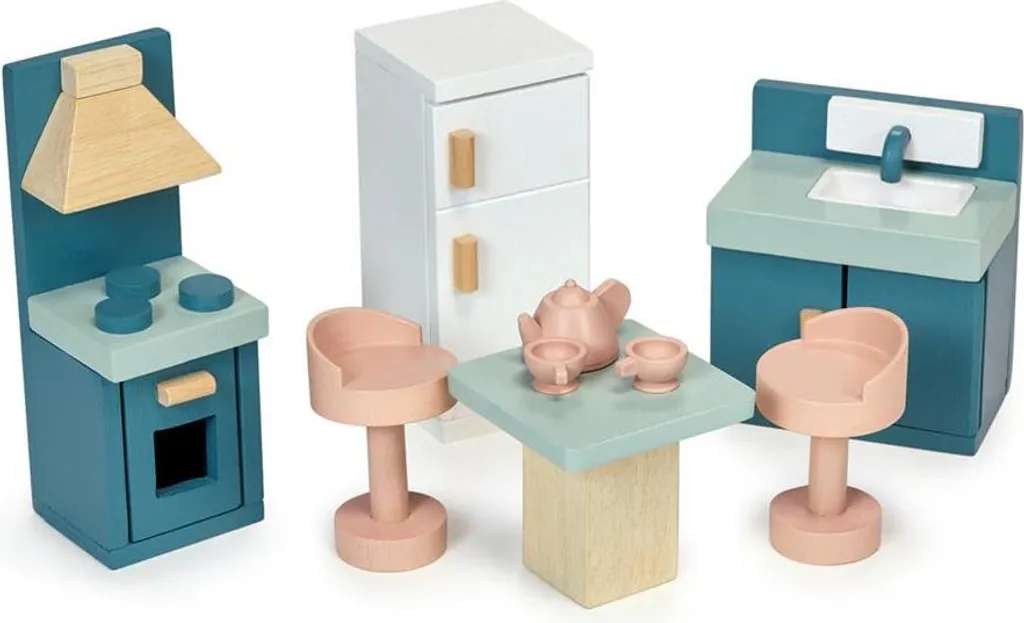 Kit cuisine en bois Mentari - Accessoires maison de poupées bois massif