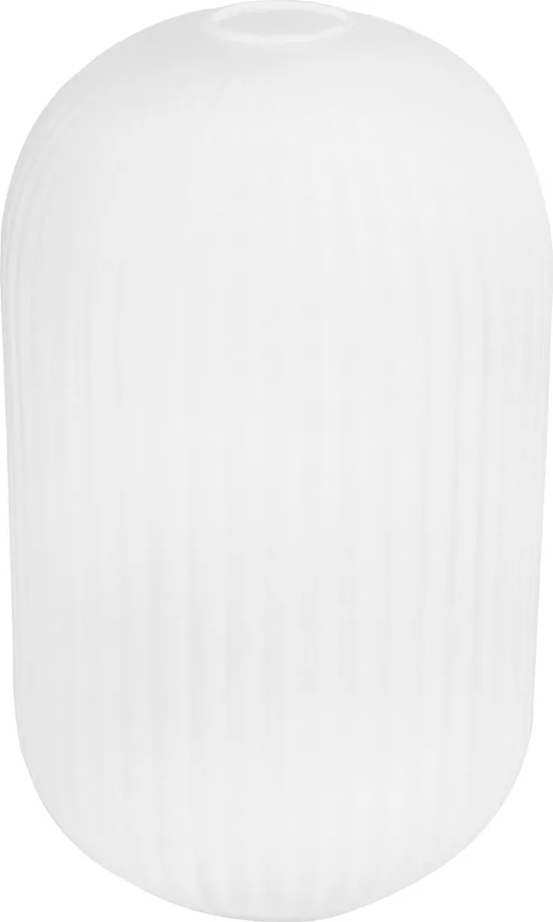 Paralume Riffle Bianco Cilindrico 33cm | Vetro Moderno per Lampade
