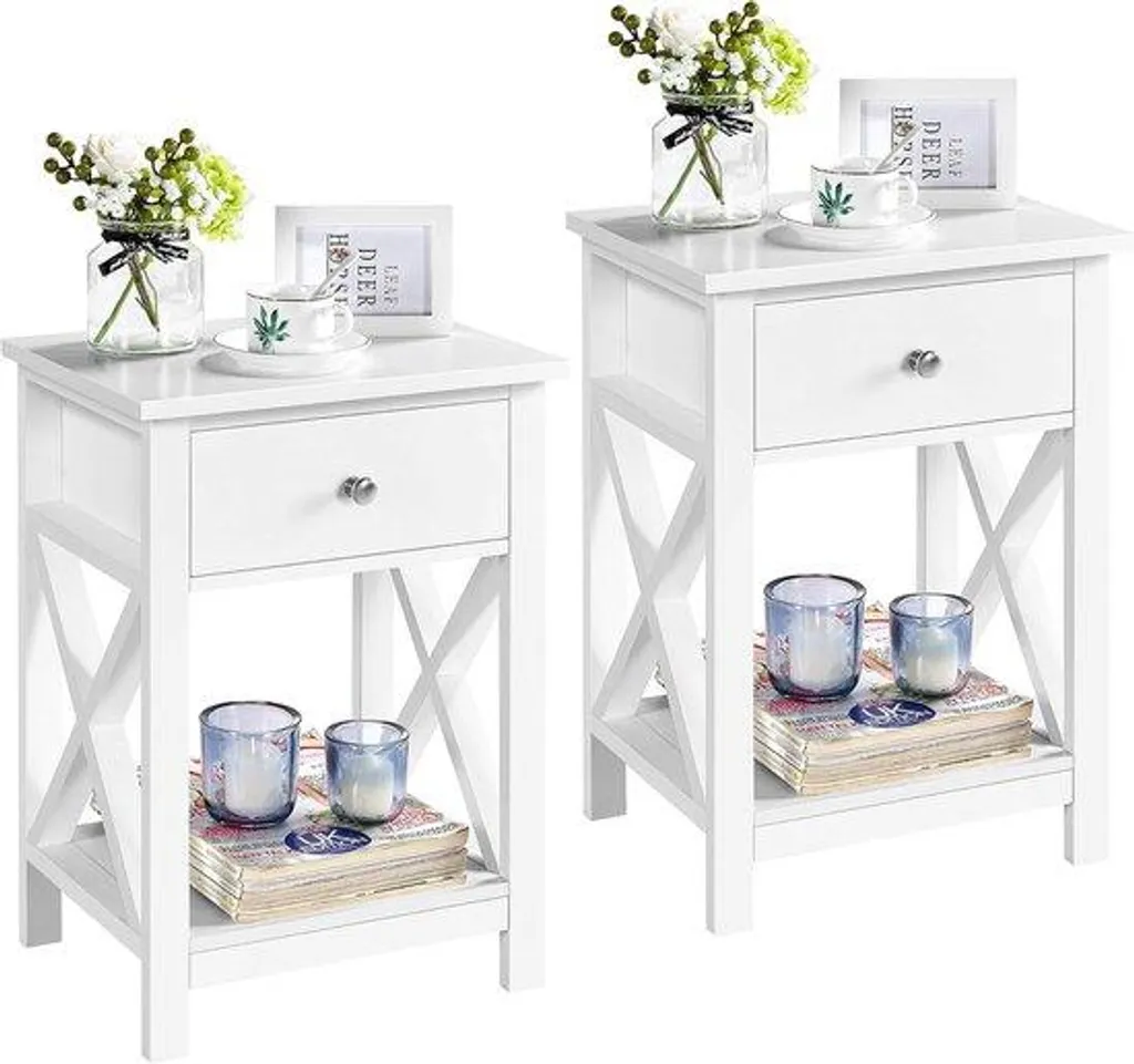 Duo de Tables de Nuit Industrielles - Caissons Métalliques pour la Chambre