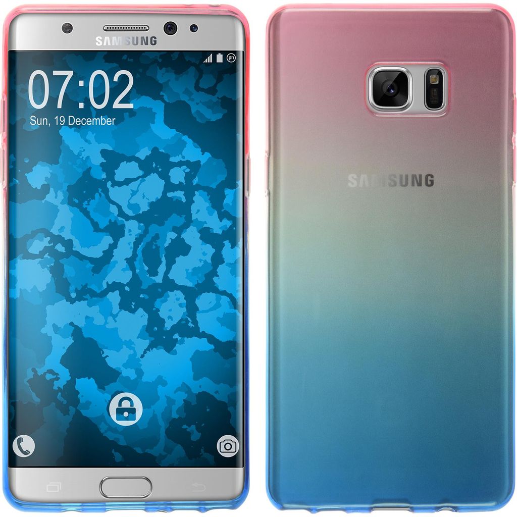 PhoneNatic Case kompatibel mit Samsung Galaxy Note FE - Design:06 Silikon Hülle Ombrè Cover