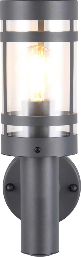 Applique murale IP44 Reality PALOMA R21719142 culot E27 gris sans ampoule