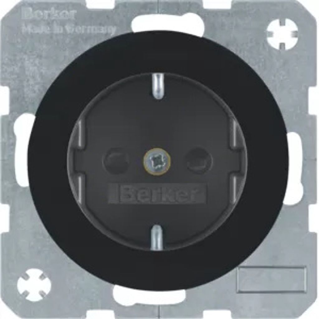 Berker Steckdose SCHUKO R.1/R.3 47232045 schwarz, glänzend