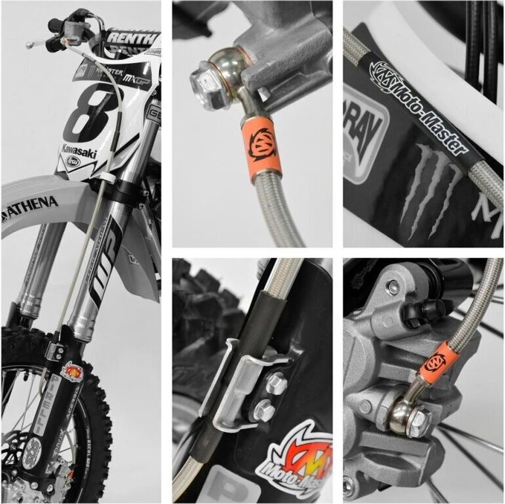 Stahlflex-Bremsleitung Vorne Für Yamaha Yz/Yzf/Wr/Wrf 250 '08-'19 (Siehe Zusätzliche Beschreibung)