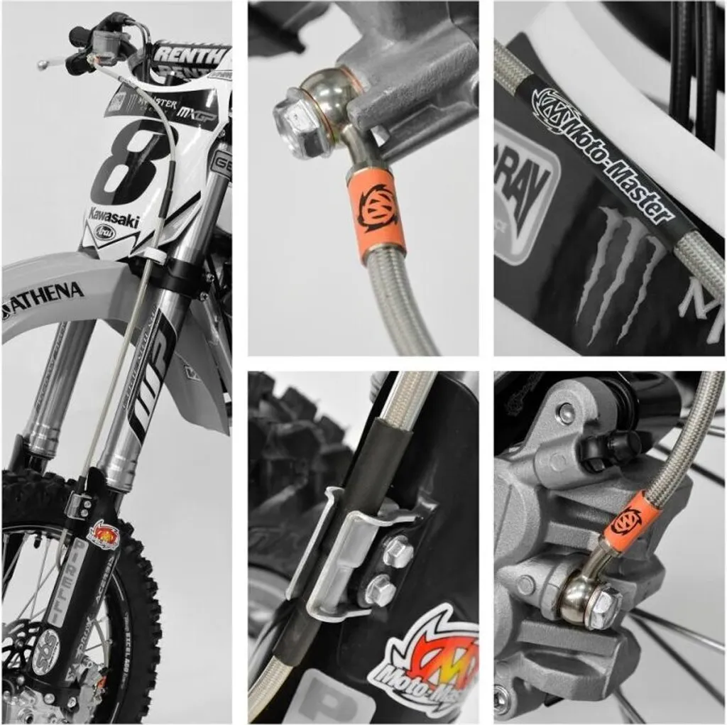Conduite de frein avant Moto-Master 212024 tressée pour Honda CRF