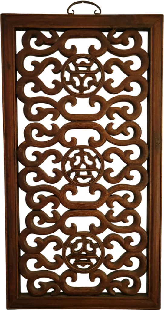 Sublimez vos Murs avec ce Panneau de Bois Chinois Sculpté Artisanal