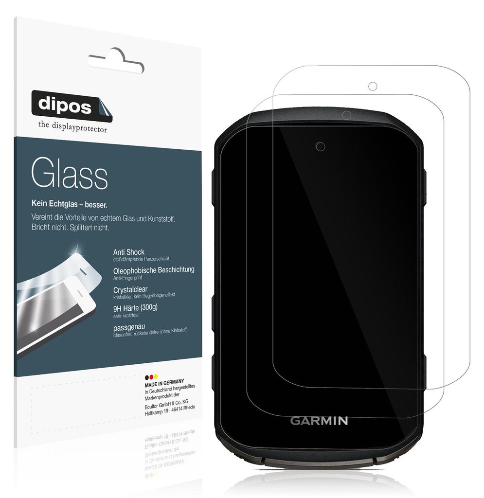 2x Protection ecrán pour Garmin Edge 850 Verre souple Film Image du produit 