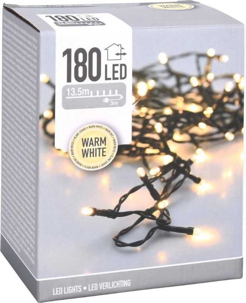 Guirlande Fixe 180 Leds Blanc Chaud Usage Extérieur Ip44 Image du produit 