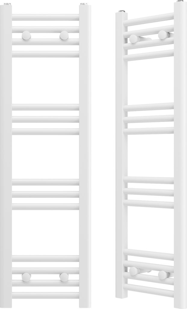 Granitan | Handtuchheizkörper Breno - 30x100 cm - Weiß - Modernes Design - Platzsparend und funktional