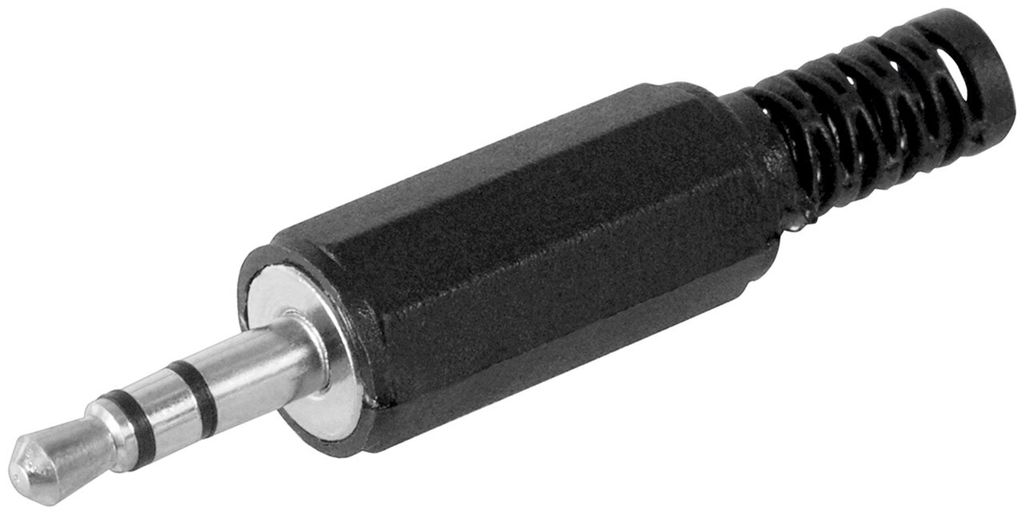 goobay Klinkenstecker 3,5 mm stereo Plastik mit Knickschutz Immagine del prodotto 