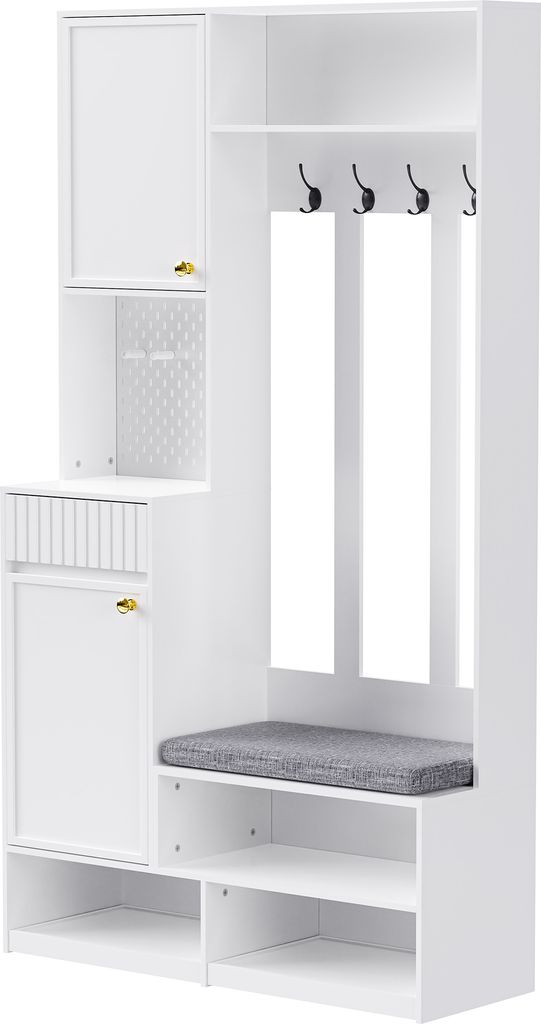 okwish Šatní skříň s dveřmi a zásuvkami, předsíňová sestava Obrázek produktu 