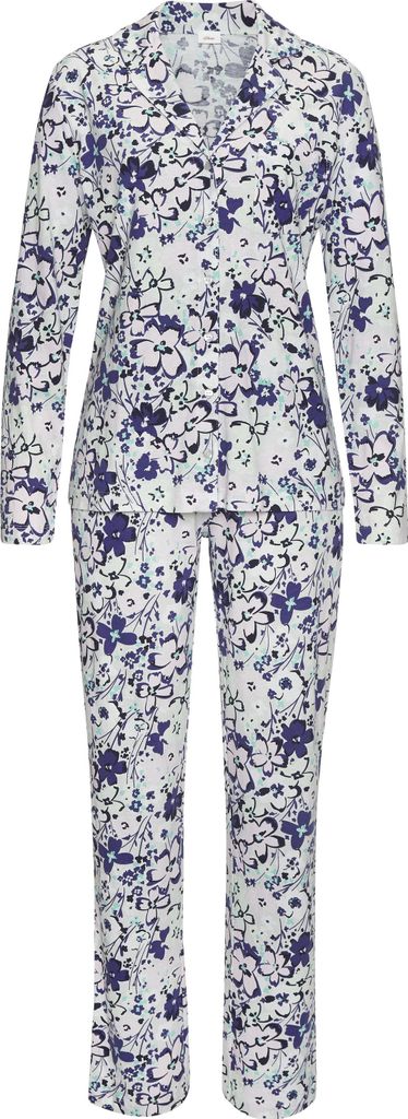 s.Oliver Pyjama 2 -teilig blau-rosa-mint-geblümt Größe 48/50