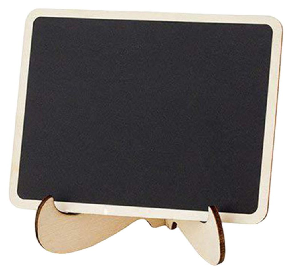 Mini-Tafel mit Ständer, wiederverwendbar, kleine Tafel, abwischbare Holztafel, Schreibtischdekoration