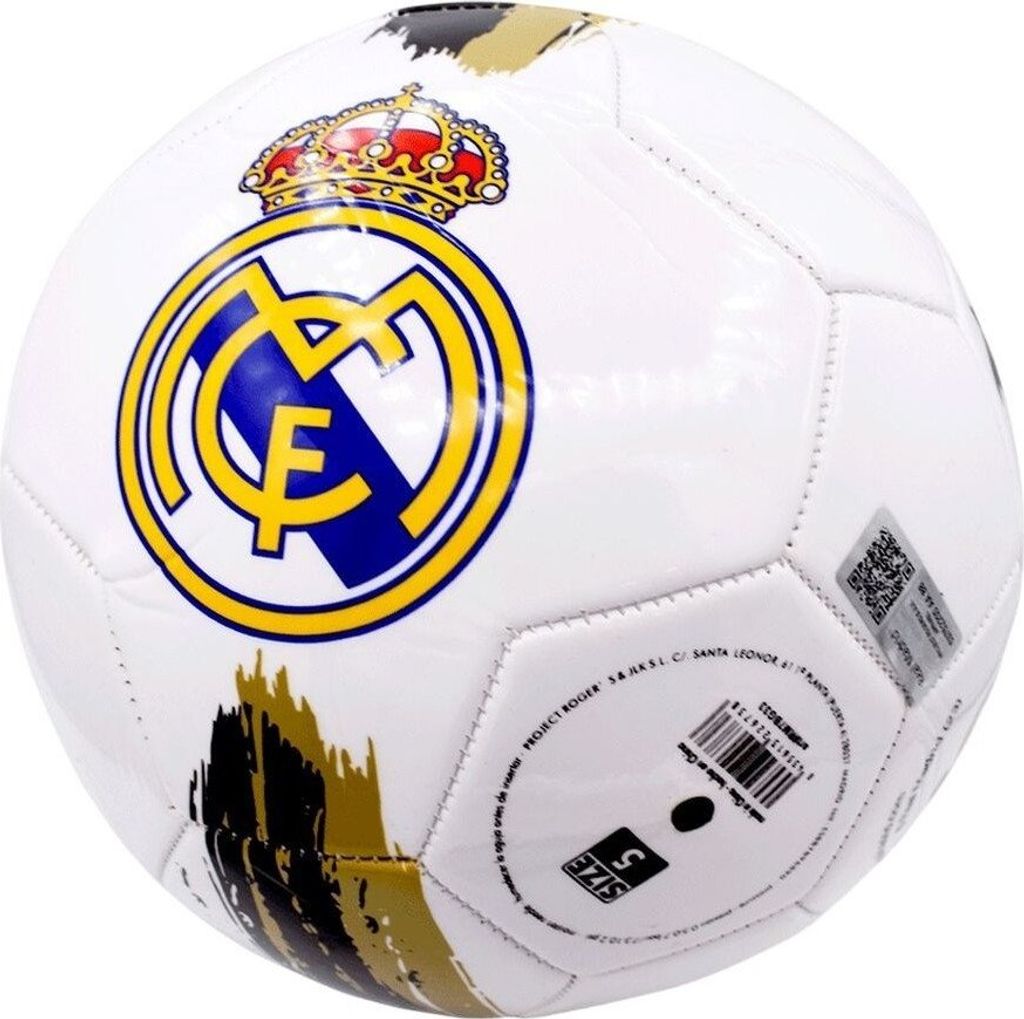 R ROGER'S Ball Real Madrid Wappen Farbe - Größe 5, Schwarz Produktbild 