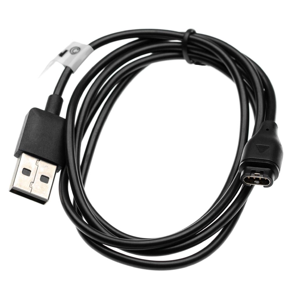 vhbw USB Ladekabel kompatibel mit Garmin D2 Charlie, Delta, Air, Delta S, Delta PX Smartwatch Fitnesstracker - Ladestation Schwarz, 100 cm