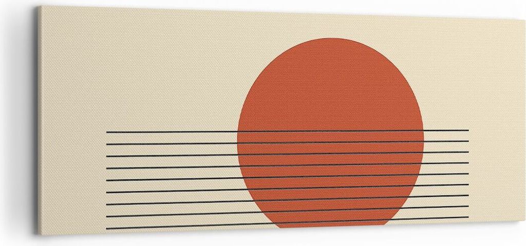 Bild auf Leinwand - Leinwandbild - Einteilig - Abstraktion Linien Rad - 100x40cm - Wand Bild - Wanddeko - Wandbilder - Leinwanddruck - Bilder - Wan...