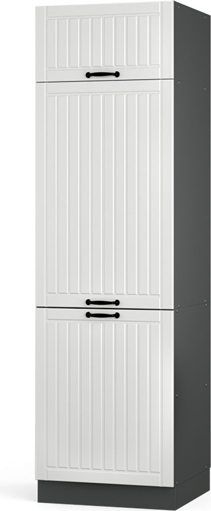 Kühlumbauschrank Vicco Fame-Line Weiß Landhaus 60 cm, Model 36066