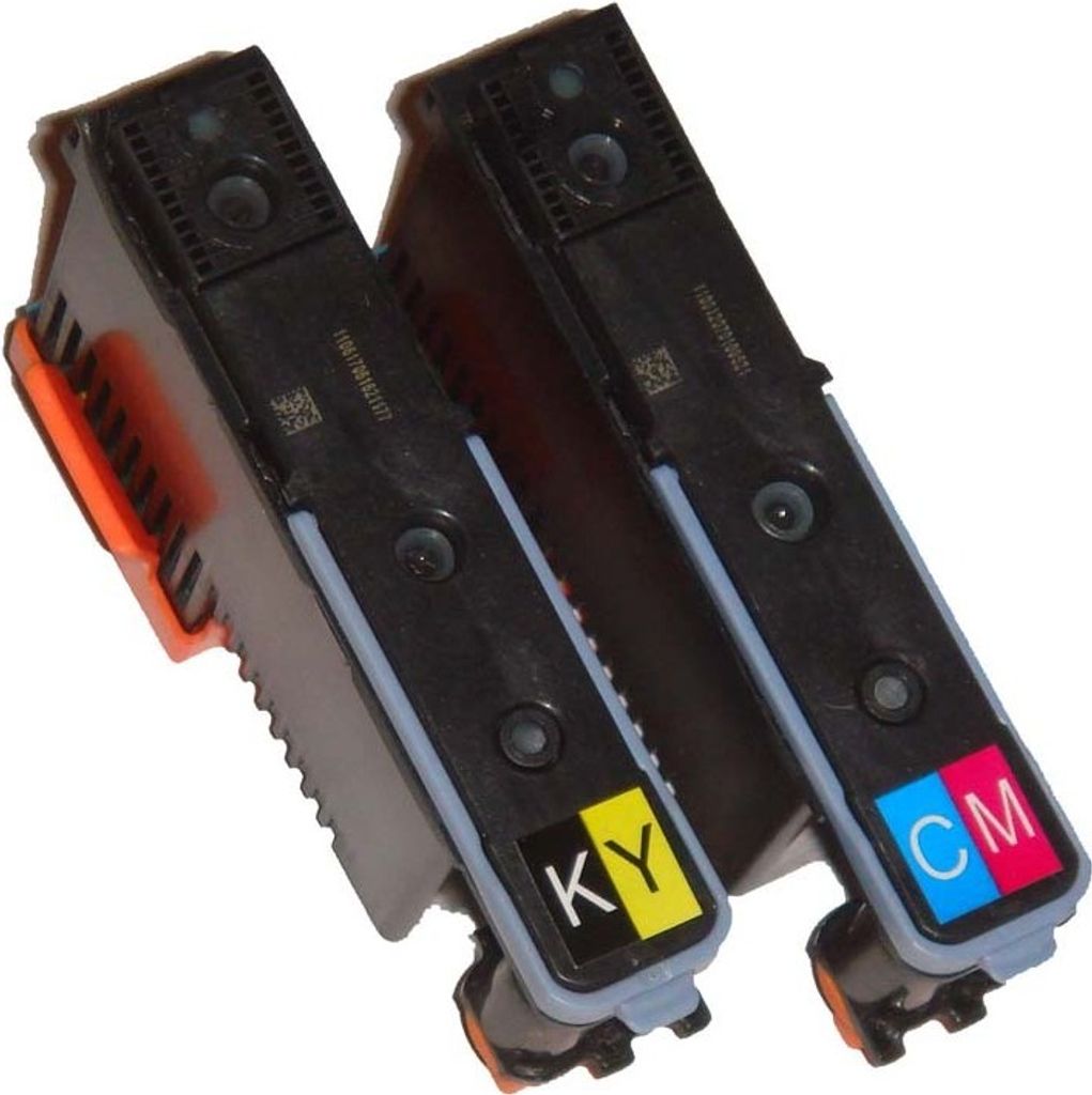vhbw 2x Druckkopf kompatibel mit HP C9381A, C9382A Drucker - black/cyan/magenta/yellow 6,4 cm breit