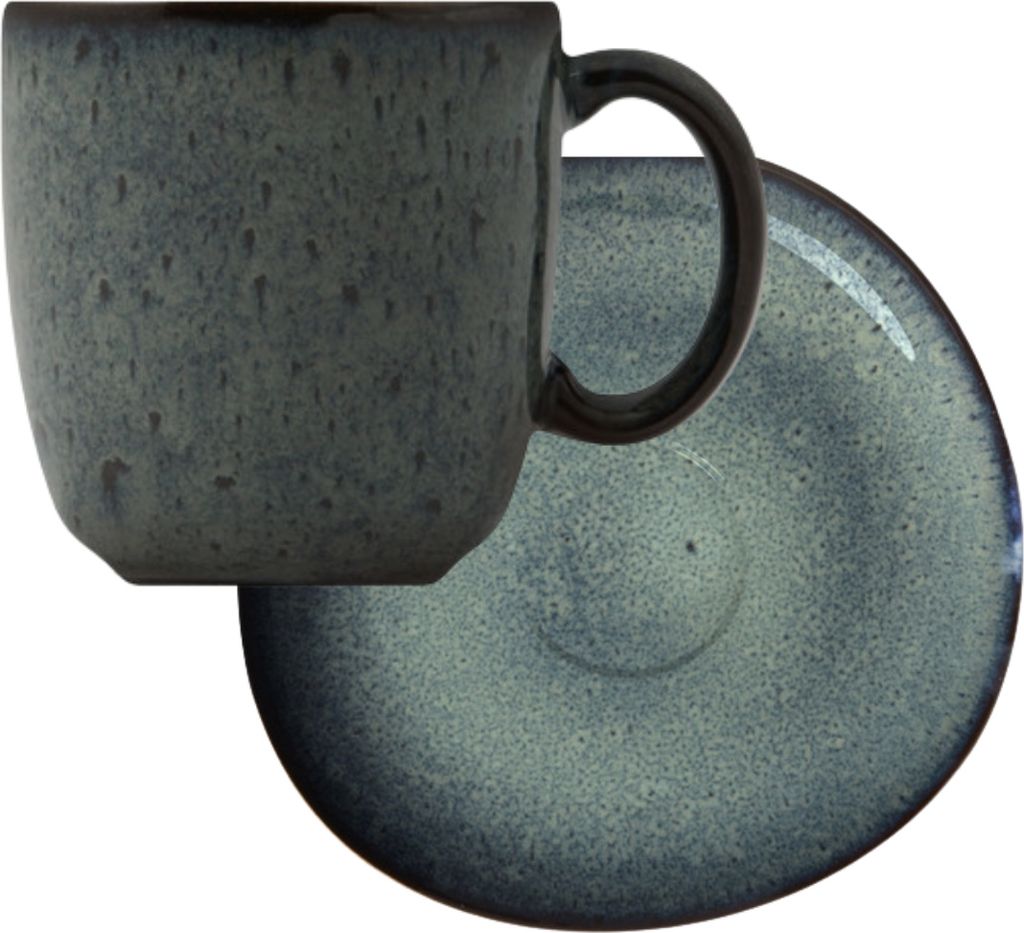 like Villeroy & Boch Lave gris Kaffeetasse mit Untertasse 2tlg