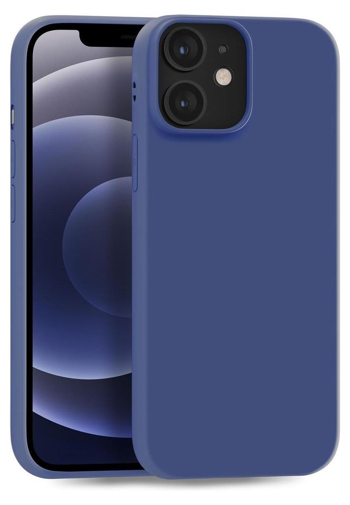 Hülle für Apple iPhone 12 Mini - Handyhülle Cover aus Silikon in Dunkelblau