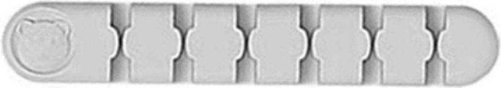 INF Selbstklebender Kabelhalter / Kabelverteiler mit 6 Schlitzen Weiß