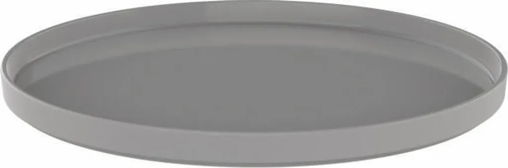 Support Bougie pour Centre de Table Salon Assiette Céramique Grise XL 32 cm