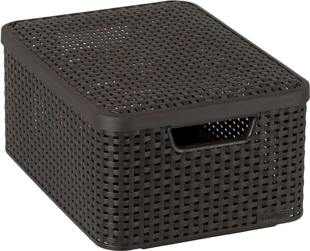 Contenitore RATTAN Style2 con coperchio M - marrone Immagine del prodotto 
