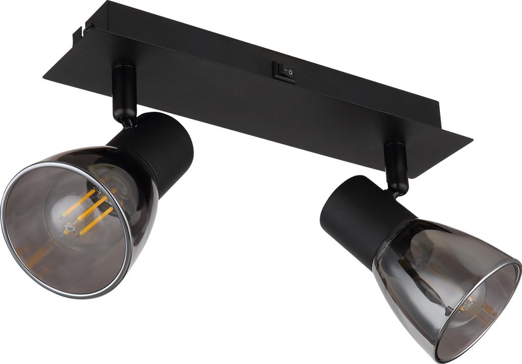 GLOBO 54307-2 CLAUDE Strahler Metall schwarz matt, 2x E14