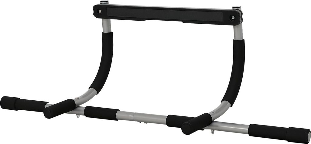 Klimmzugstange. Trainings-Halterung. Multifunktions-Tš¹rreck. Stahl. Schaumstoff. 92 x 40 x 17 cm. Schwarz+Grau