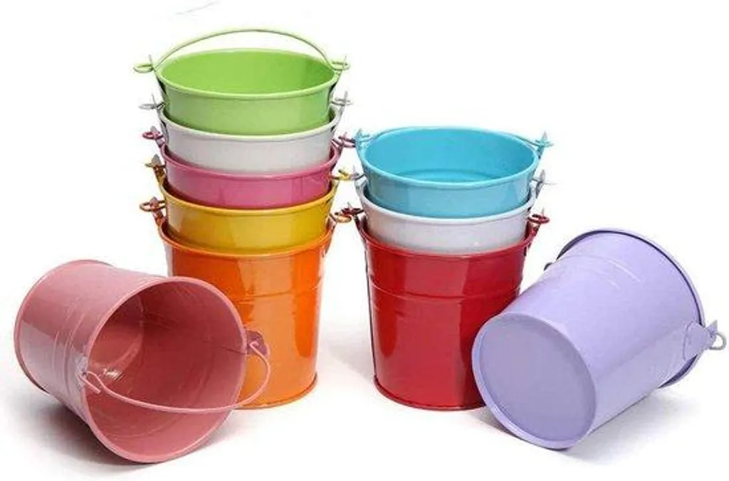 Bac de Fleurs Emmer à Crochet, 10 Pots Multicolores en Métal pour Muraux