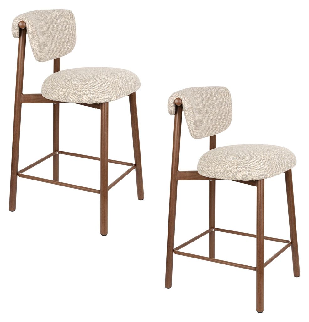 Housecraft Living Lee Barhocker Beige - 2 er Set