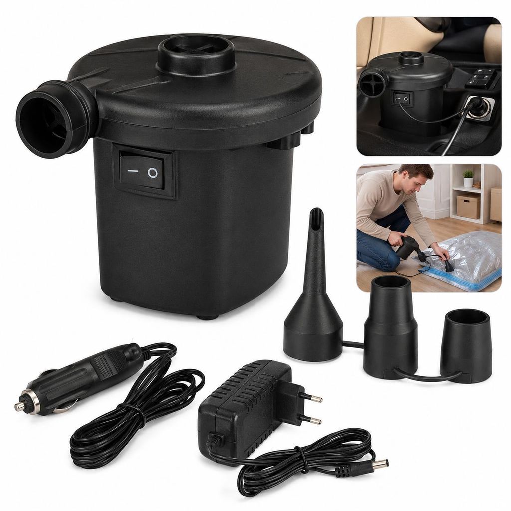 Elektrische Luftpumpe 110–240V, tragbare Schnell-Aufpump Produktbild 