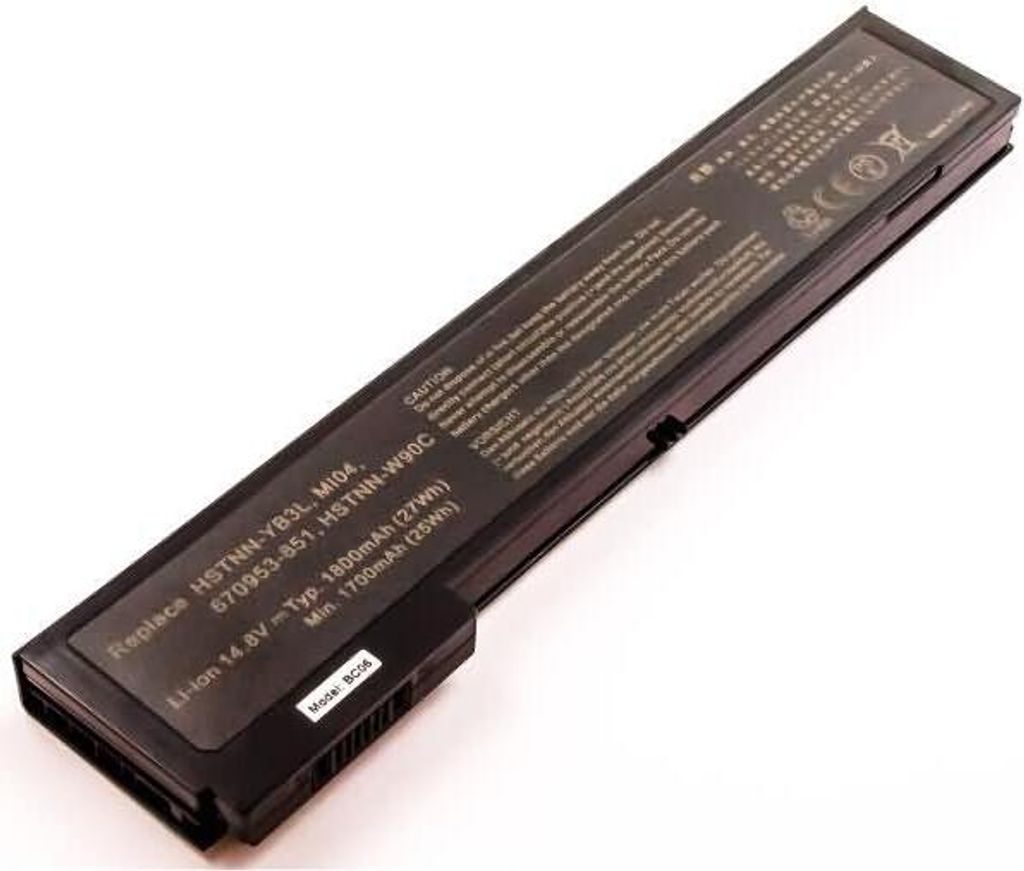 Akku für Hewlett-Packard HSTNN-W90C Li-Ion 14,8 Volt 1800 mAh schwarz.
