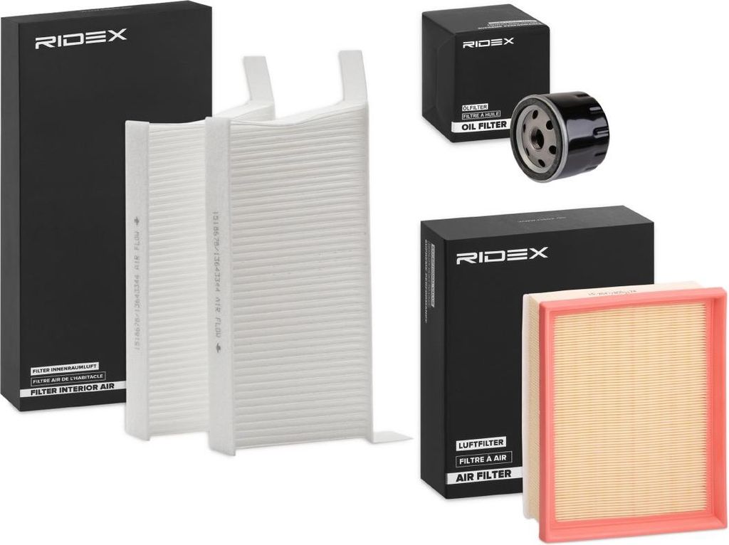 RIDEX Filterset Inspektionspaket Filtersatz für RENAULT LAGUNA III Grandtour (KT0/1) LAGUNA III (BT0/1) LAGUNA Coupe (DT0/1)
