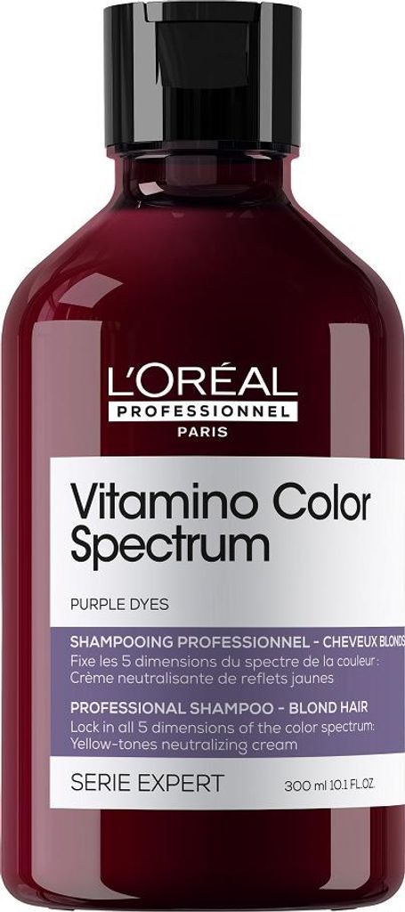 L'oréal Professionnel | Shampoo Vitamino Color Spectrum - 300 ml - Neutralisiert Gelbstich - Schützt und Pflegt