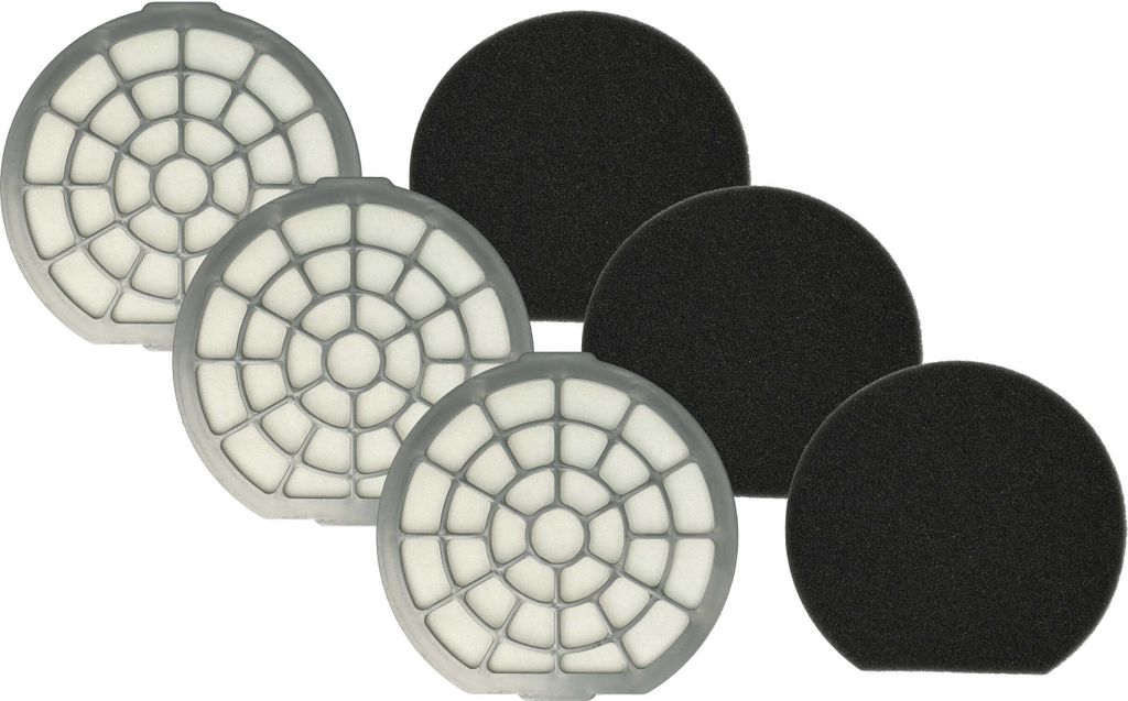 vhbw 3x Dual-Motorschutzfilter kompatibel mit Dirt Devil Infinity Excell M 5059-7, M 5059-8, M 5059-9 Staubsauger