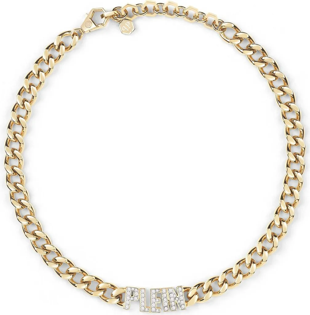 Bijou Soirée Femme Philipp Plein PJ1AA12NU Chaîne Dorée Lettering Or