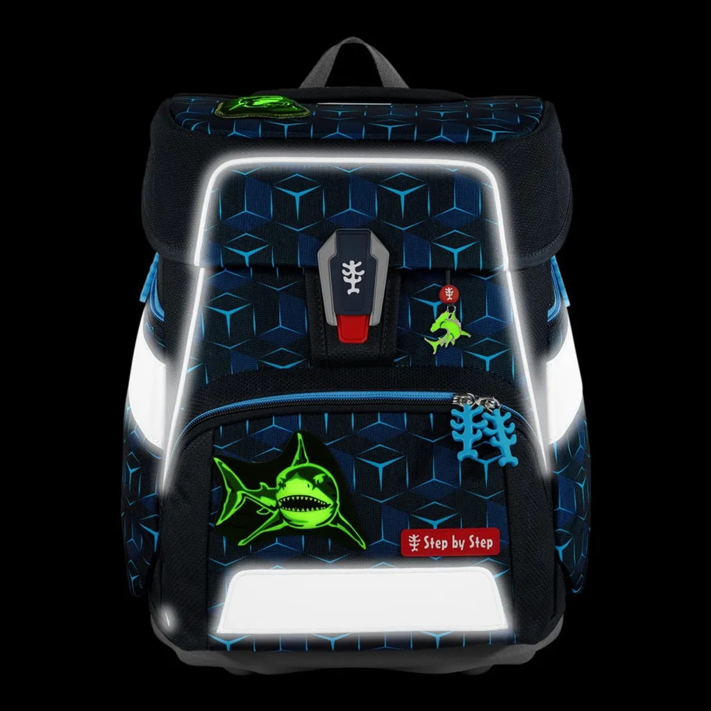 Cartable Scolaire CP CE1 Shark Dexter Step by Step SPACE SHINE 5 Pièces - 18