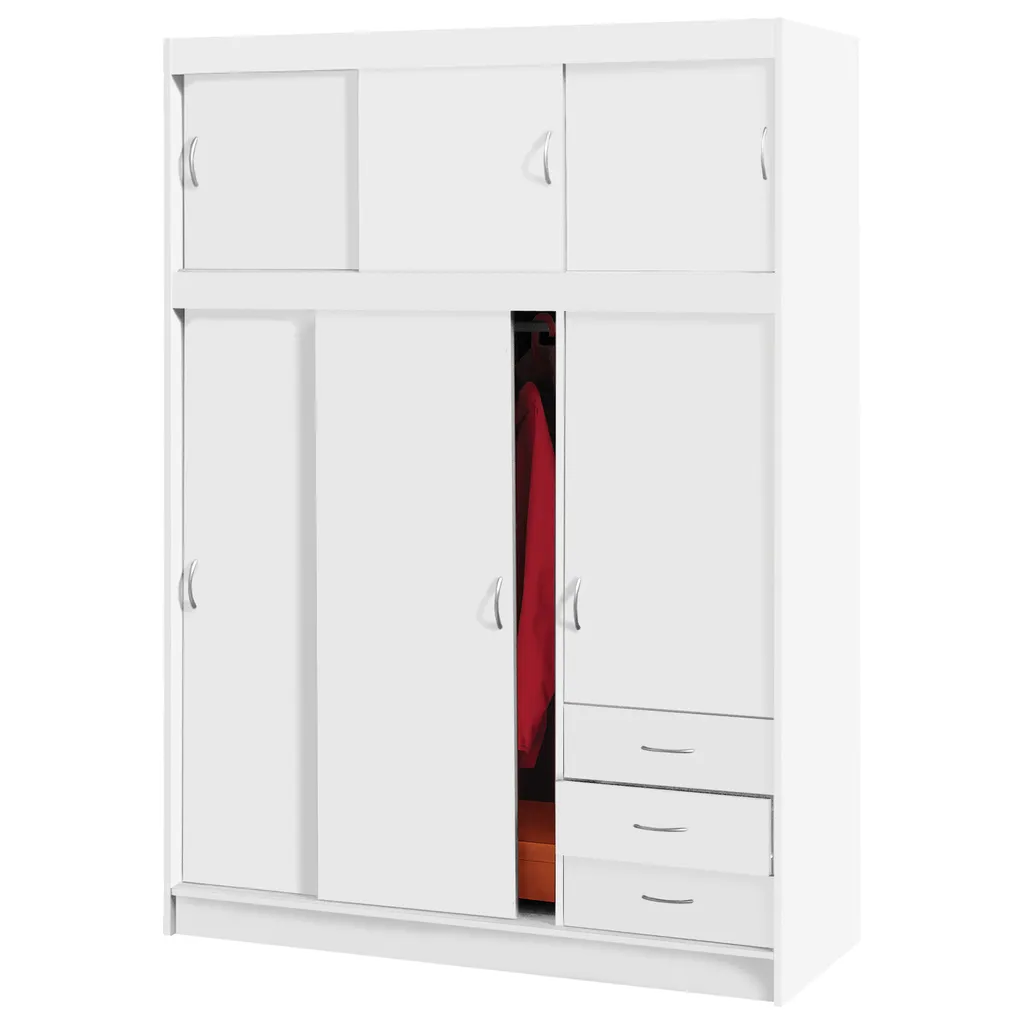 Armoire portes coulissantes 3000 blanc pour petit espace et chambre