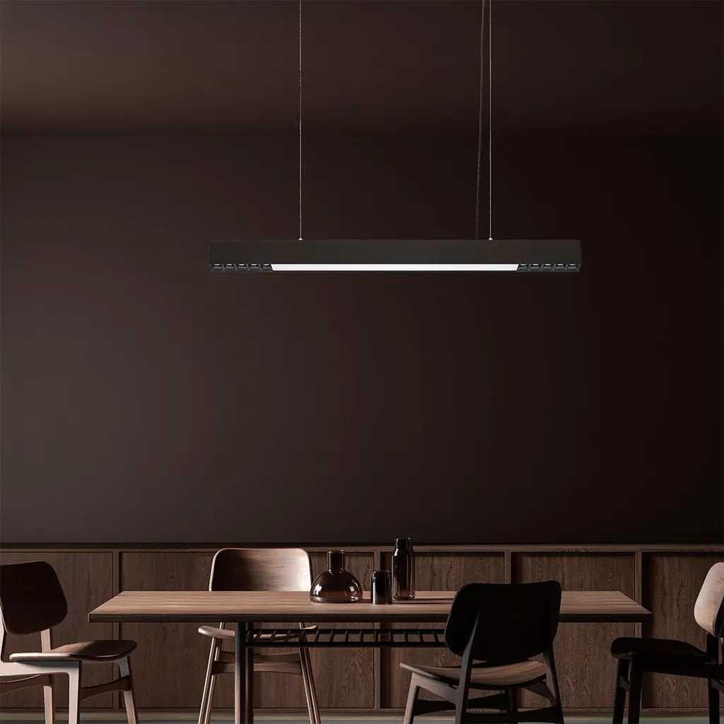 Suspension LED de Table à Manger 120cm CALI Noir Éclairage Réglable - 2