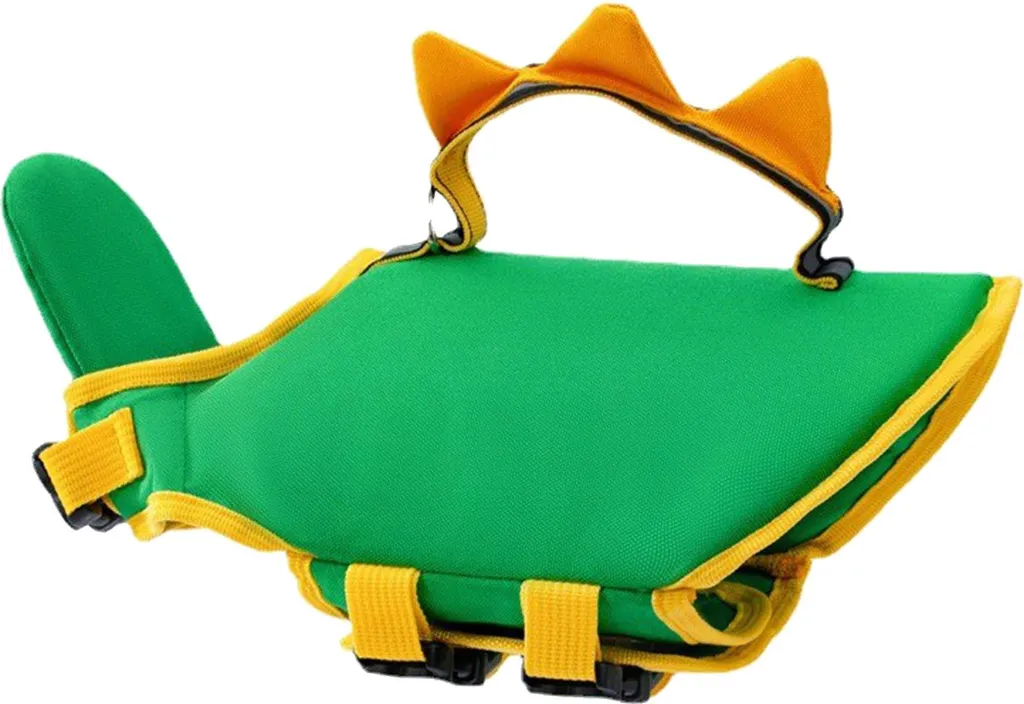 Giacca Nuoto Cani Professionale Dinosauro Verde | Ripstop