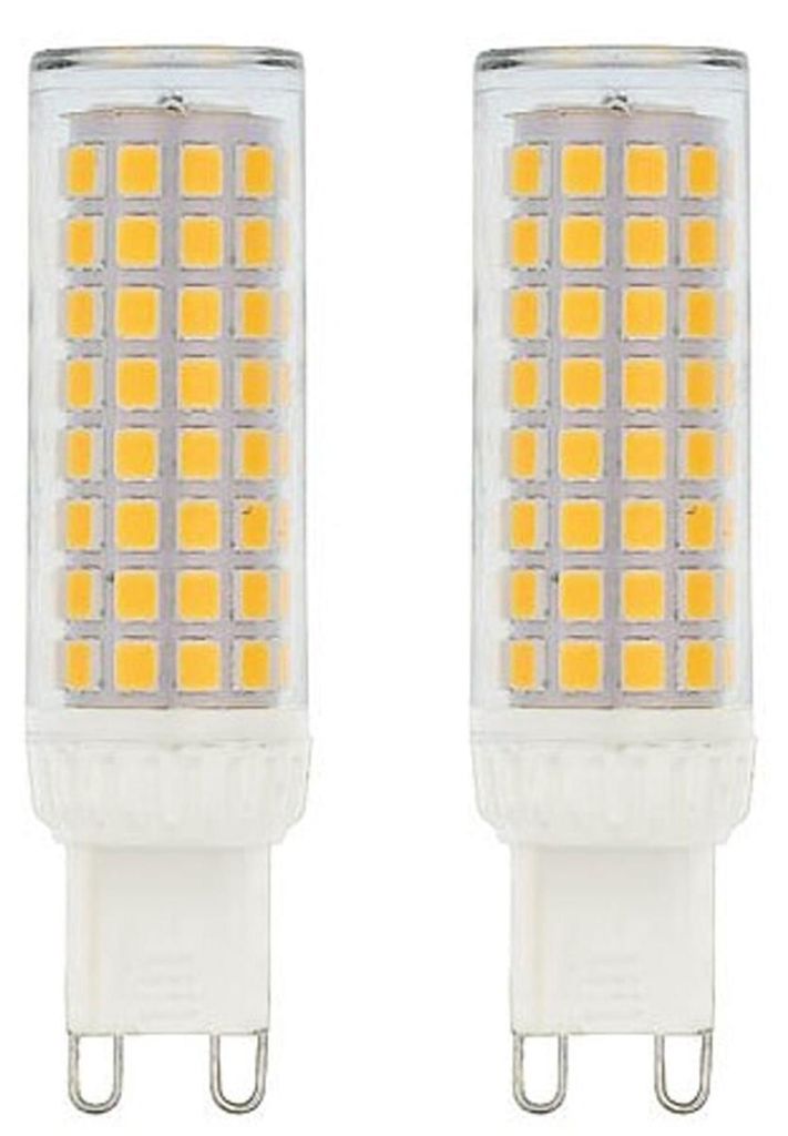 VITO LED-Kapsel-Steckdosenlampe G9 - 8 W (ersetzt 75 W) - 1000 lm - 6400 K - 100-265 V - Ø 19 mm - Energieeffizient - 2 Stück