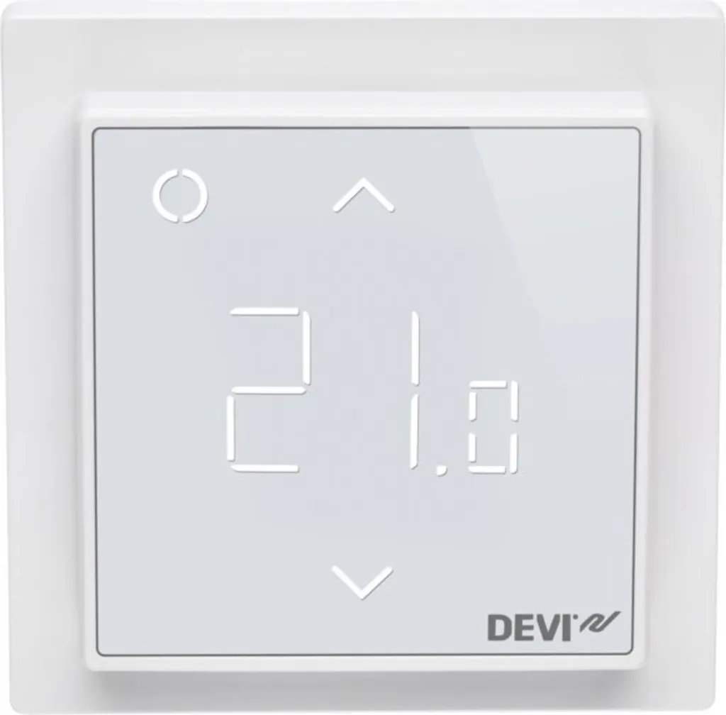 Thermostat connecté WiFi DEVIreg Smart blanc pour chauffage électrique au sol