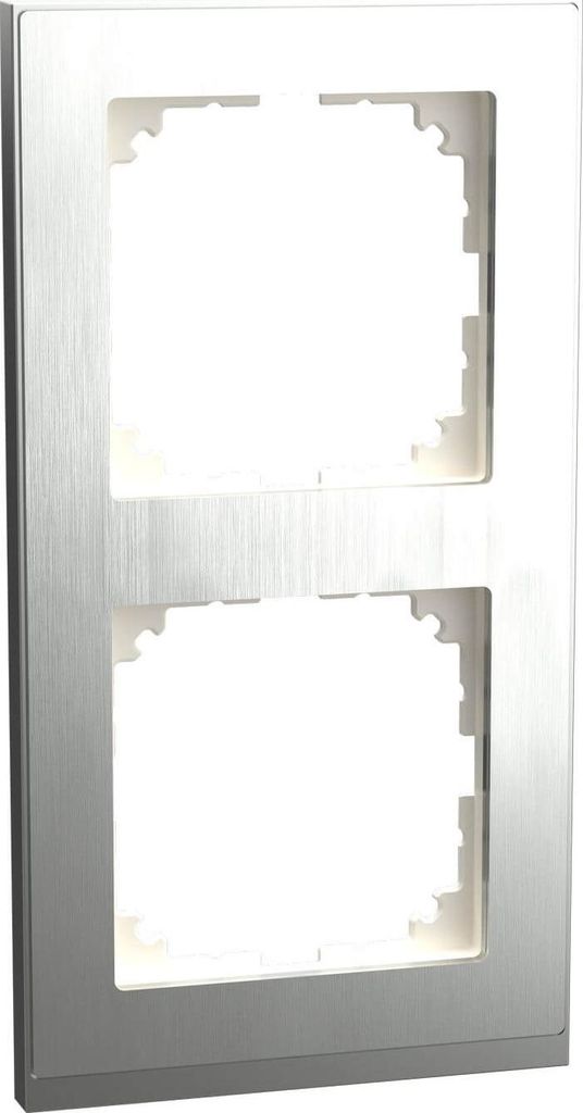 Merten MEG4020-3646 M-Pure Decor-Rahmen, 2fach, Edelstahl/Alu, M-Pure Decor