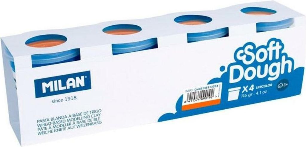 Satz mit formbarer Knetmasse Milan Soft Dough Orange 116 g